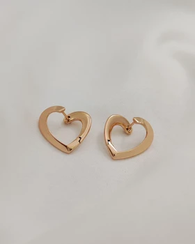 گوشواره آینه ای قلب سه بعدی ژوپینگ