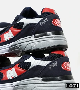 کفش کتانی بزرگ پا سرمه ای قرمز NEW BALANCE 993