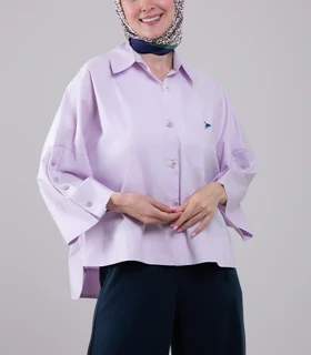شومیز گلدوزی پشت پیلی دار کد 711040