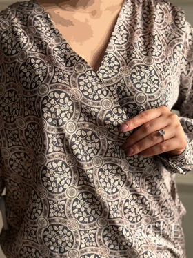 شومیز چپ و راستی ساتن