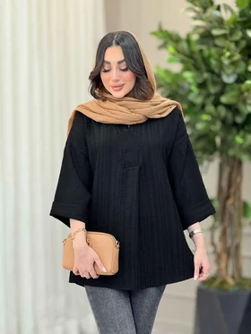 مانتو یقه ایستاده جلو بسته