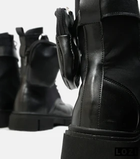 بوت مردانه بگ دار مشکی ZARA