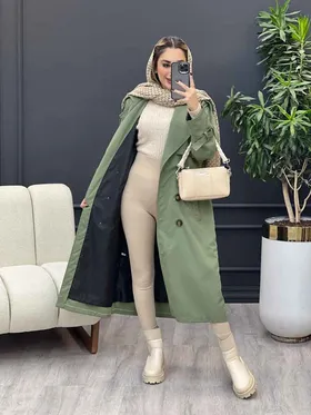 بارانی بلند آستین پاگن