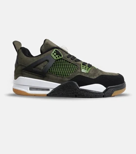 کتانی ساق‌دار زنانه و مردانه سبز زیتونی Nike air jordan 4 مدل 6469