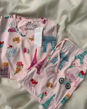 ست طرح‌دار فاق بلند نخ و پنبه h&m