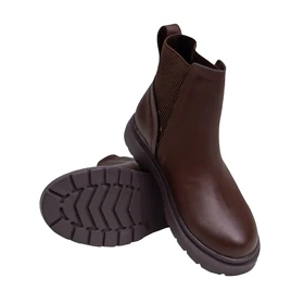 نیم بوت زنانه پشت کش قهوه ای کد 557