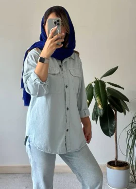 مانتو جین رنگی 1