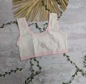 نیم‌تنه دخترانه بدون پد 104568(طرح رندوم)