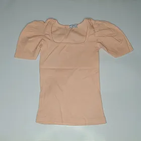 کراپ یقه خشتی آستین پیله دار جنس کبریتی سوپر پنبه مناسب سایز 36 تا 44