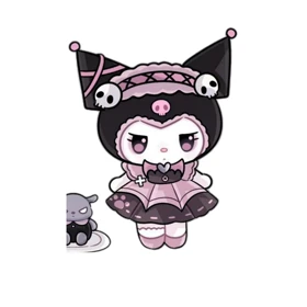 استیکر پارچه و لباس پاد آفرین مدل کارتونی کورومی kuromi کد 156