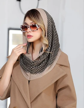 شال بافت زنانه رینگی مدل وسط پیچازی | گرم و شیک برای پاییز و زمستان