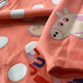 ست تیشرت و شلوارک دخترانه مدل پپا پیگ کد 2041