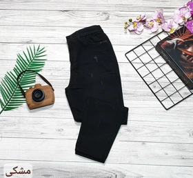 شلوار مام فیت کتان رنگی