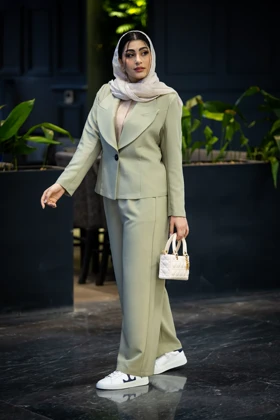 کت و شلوار یقه انگلیسی تک دکمه