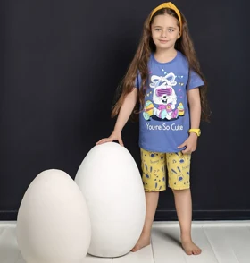 تیشرت شلوارک دخترانه جانا طرح خرگوش