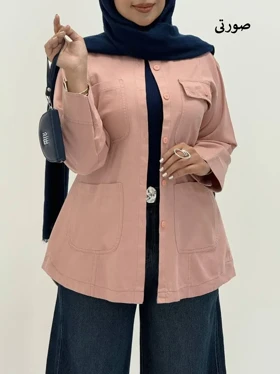 3696-مانتو کتان نیکان