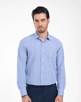 ام کی کالکشن پیراهن آستین بلند mk-25692-blue