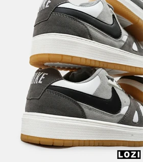 کفش کتانی مردانه طوسی سفید مشکی نایک NIKE SB