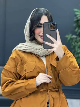 کاپشن کمرگت سرشونه ژیله دار