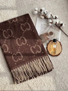 شال وارداتی قهوه ای میکس کد 400