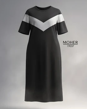 پیراهن راحتی ماکسی سایز بزرگ مشکی