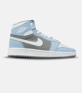 کفش کتانی ساق‌دار مردانه و زنانه آبی سفید طوسی NIKE jordan 1 مدل 7901