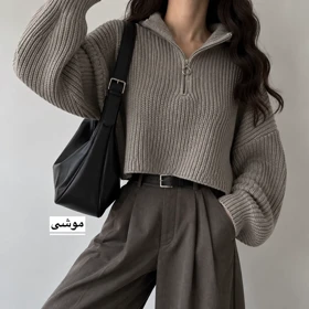 بافت زنانه کراپ مدل 1503 (موشی)
