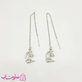 گوشواره بخیه ای YSX طرح ماه و ستاره نقره ای