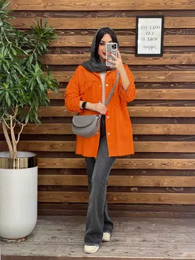 مانتو ریش دار دکمه فلزی