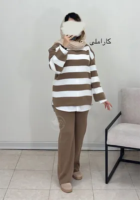 ست بافت و شلوار آتوسا