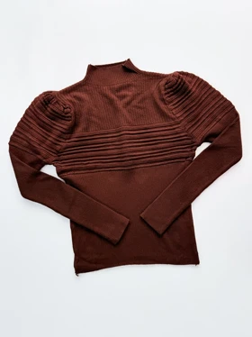 بلوز یقه اسکی بافت گپ آستین بلند