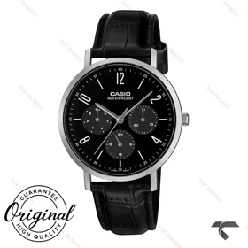 ساعت کاسیو MTP-VT06L-1B مردانه کلاسیک بند چرم مشکی Casio-10792-G