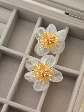 گوشواره گل توری وارداتی