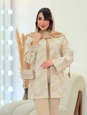 مانتو ژاکارد مغزی دوزی