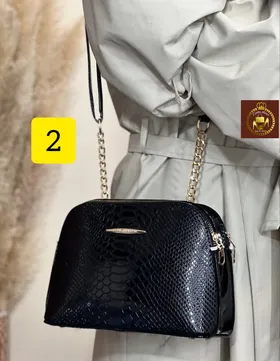 کیف دوشی زنجیری ورنی جادار زنانه