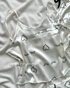 تاپ و شلوارک راحتی ساتن