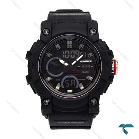 ساعت هامر دوزمانه 1440 مردانه فول مشکی Hummer-6514-G