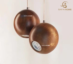 چراغ آویز چوبی طرح کهربا 3