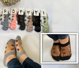 جوراب زیر قوزکی زنانه شیشه ای مدل گیلاس