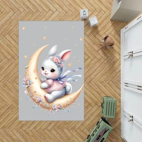 فرشینه اتاق کودک برند مینوریا طرح خرگوش کد p-573