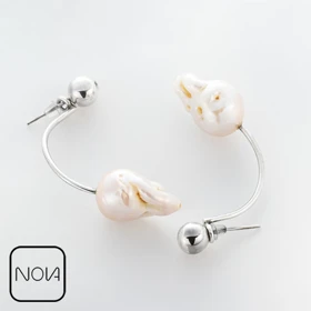 گوشواره نقره مروارید کد 1512116