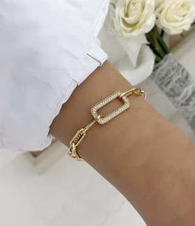 دستبند زنجیری طلایی تیفانی 963