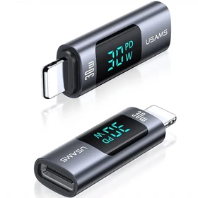 مبدل تایپ سی به لایتنینگ یوسامز USAMS مدل US-SJ681 توان 30 وات
