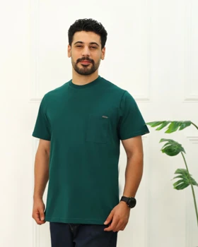 تیشرت پنبه یکرو جیب‌دار مردانه 0895
