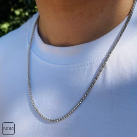 گردنبند نقره مردانه کد 0251248