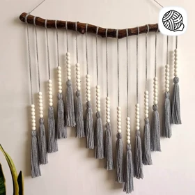 دیوار کوب مکرومه بافی مدل آذر (طول 90cm)