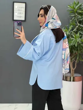 مانتو کتان لمه بغل چاک