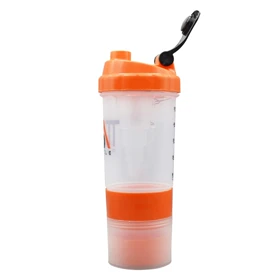 شیکر بدنسازی سه تیکه ماسل مدل Ebi شفاف ظرفیت 0.5 لیتر