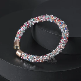 دستبند کریستالی Crystal Bracelet SRG01 (خاکستری)