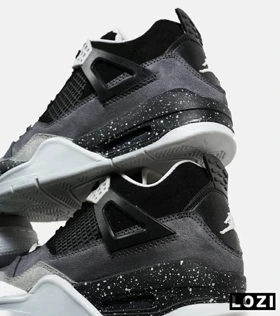 کتانی ساق‌دار زنانه و مردانه مشکی طوسی خاکستری Nike air jordan 4